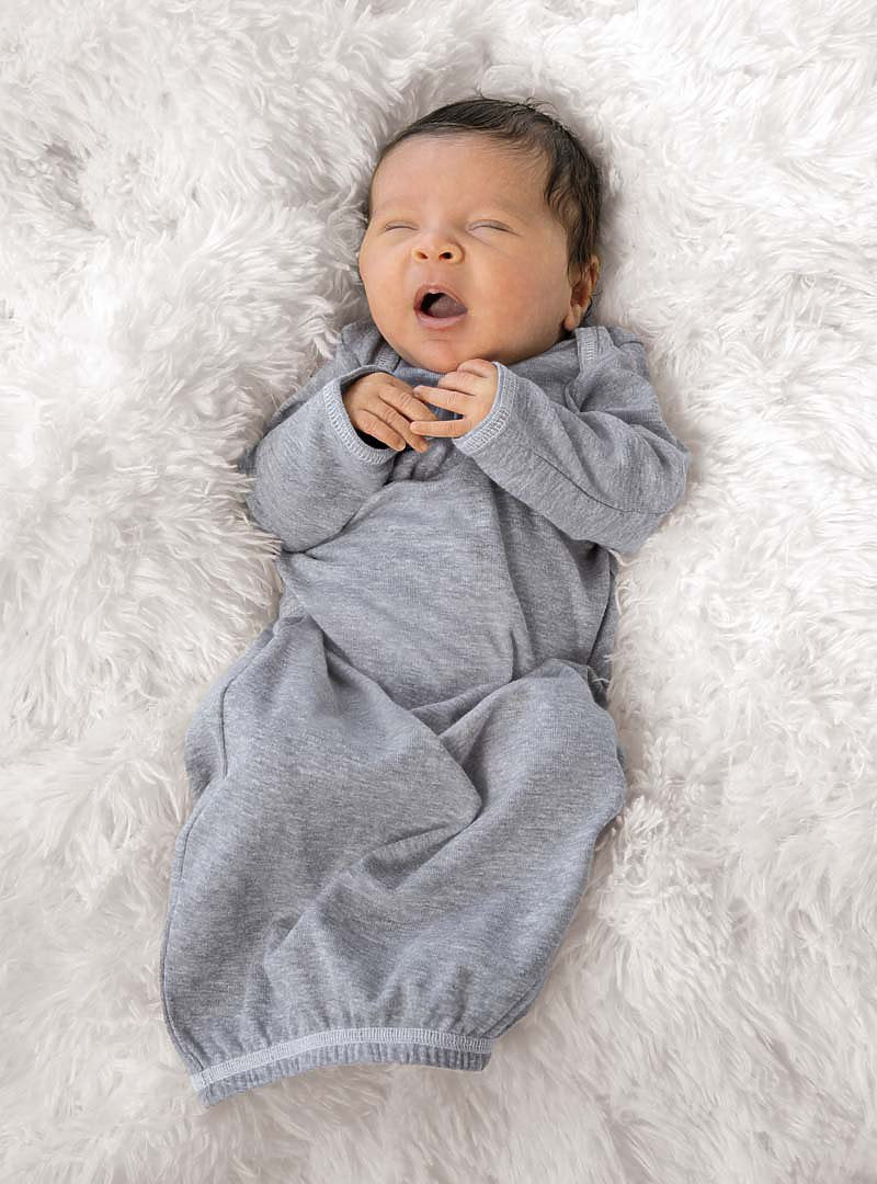 Rabbit Skins® Infant Long Sleeve Layette with Fold Over Mitten Cuffs