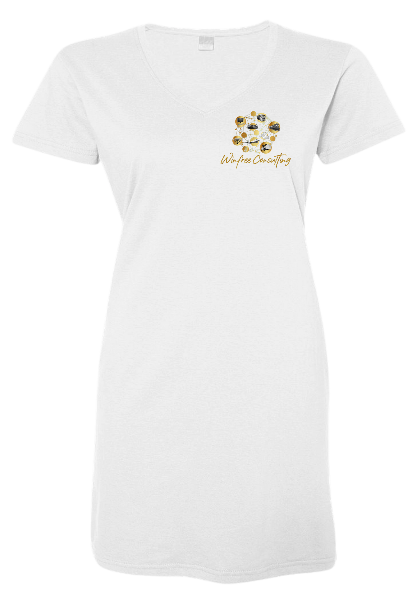 LADIES V-NECK COVER-UP DRESS