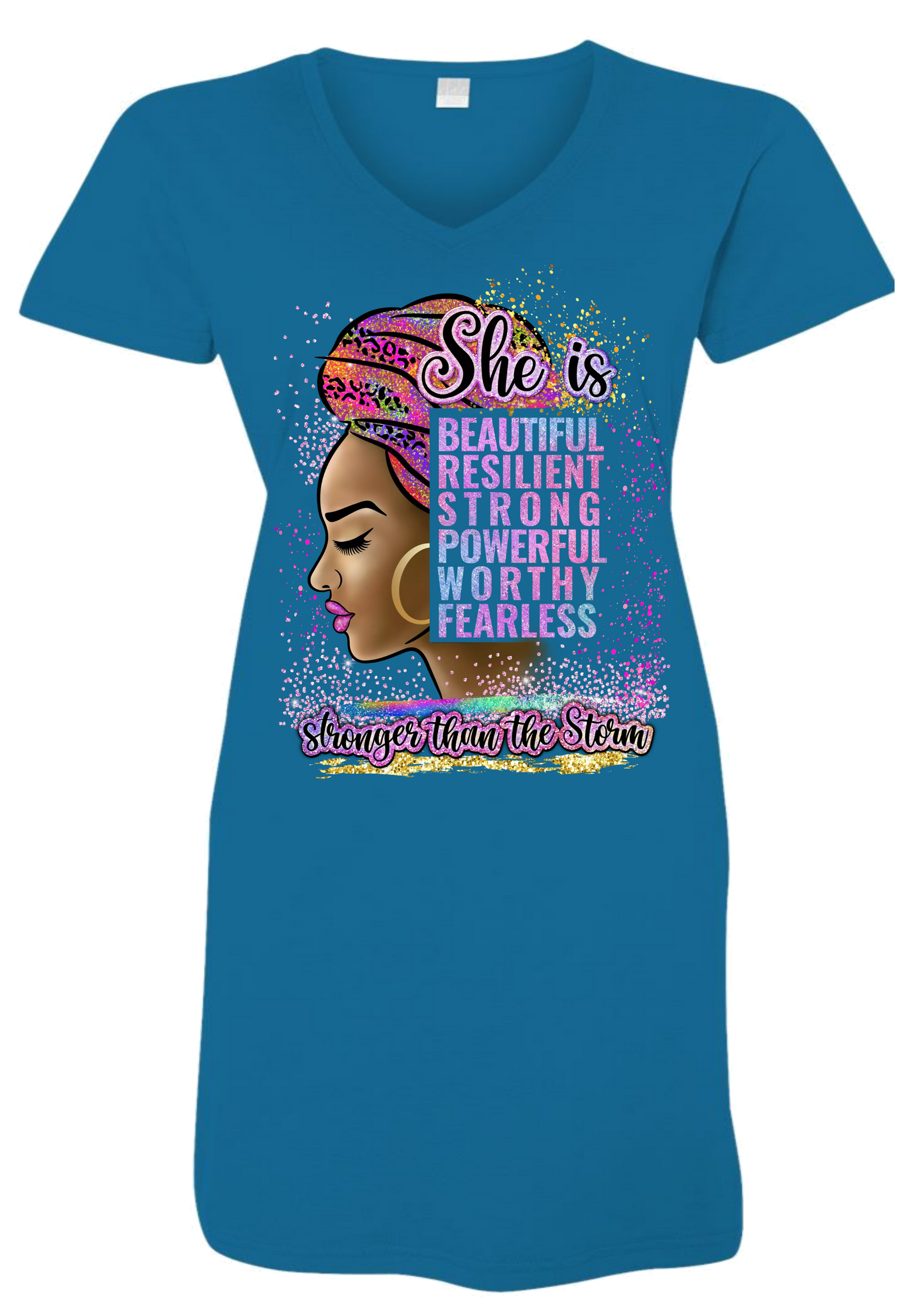 LADIES V-NECK COVER-UP DRESS