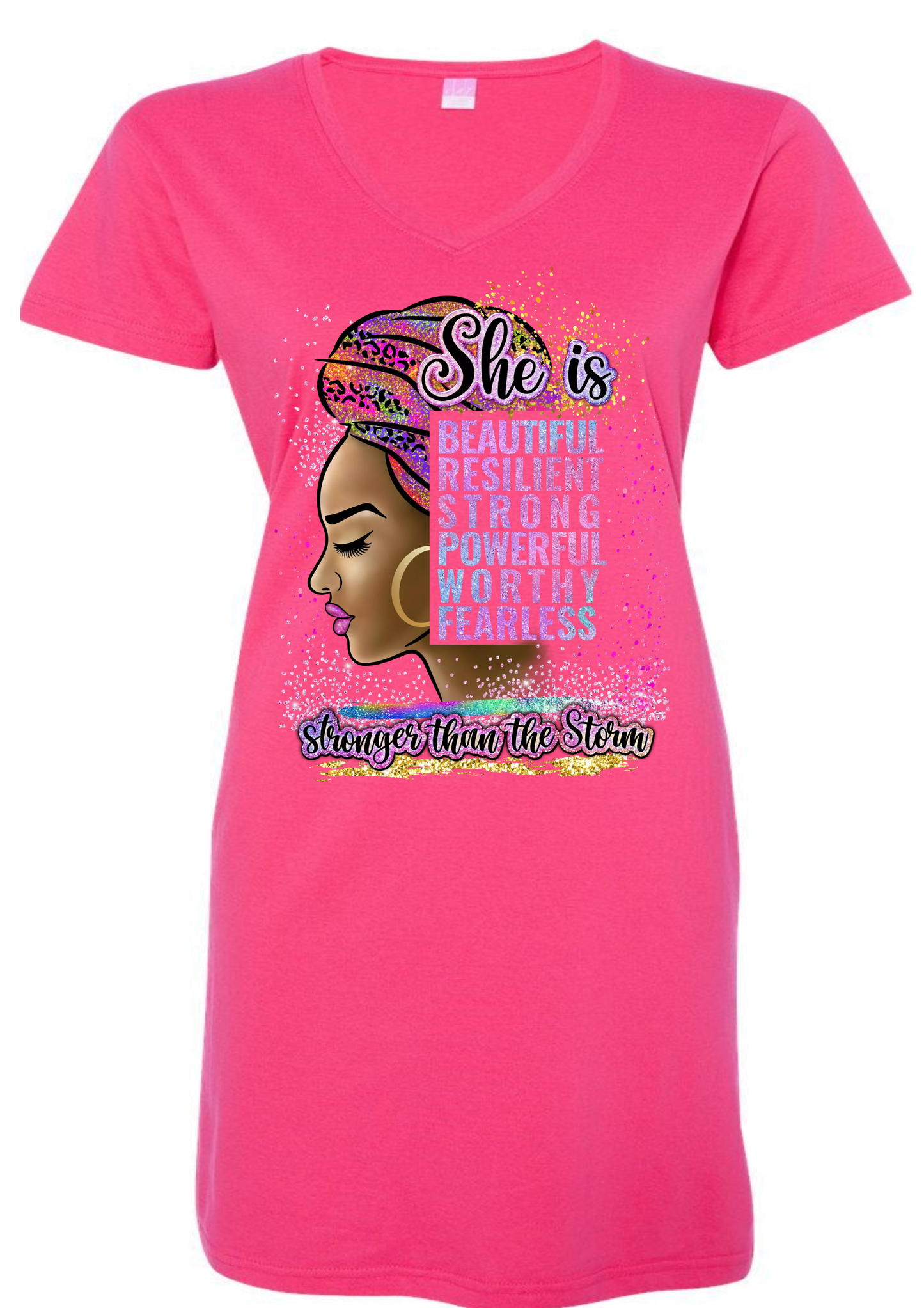 LADIES V-NECK COVER-UP DRESS