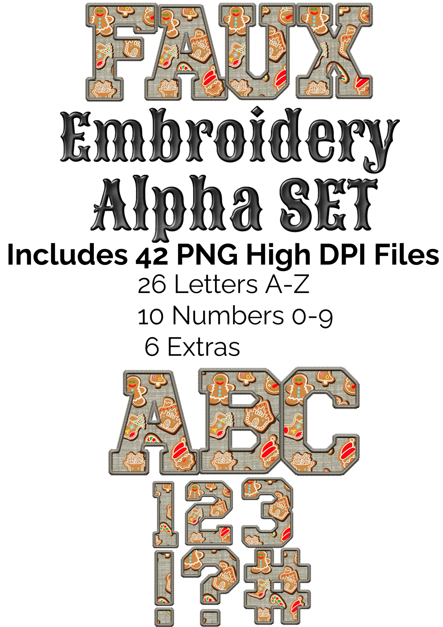 Bundle of All Current & Future Faux Embroidery Alpha Sets