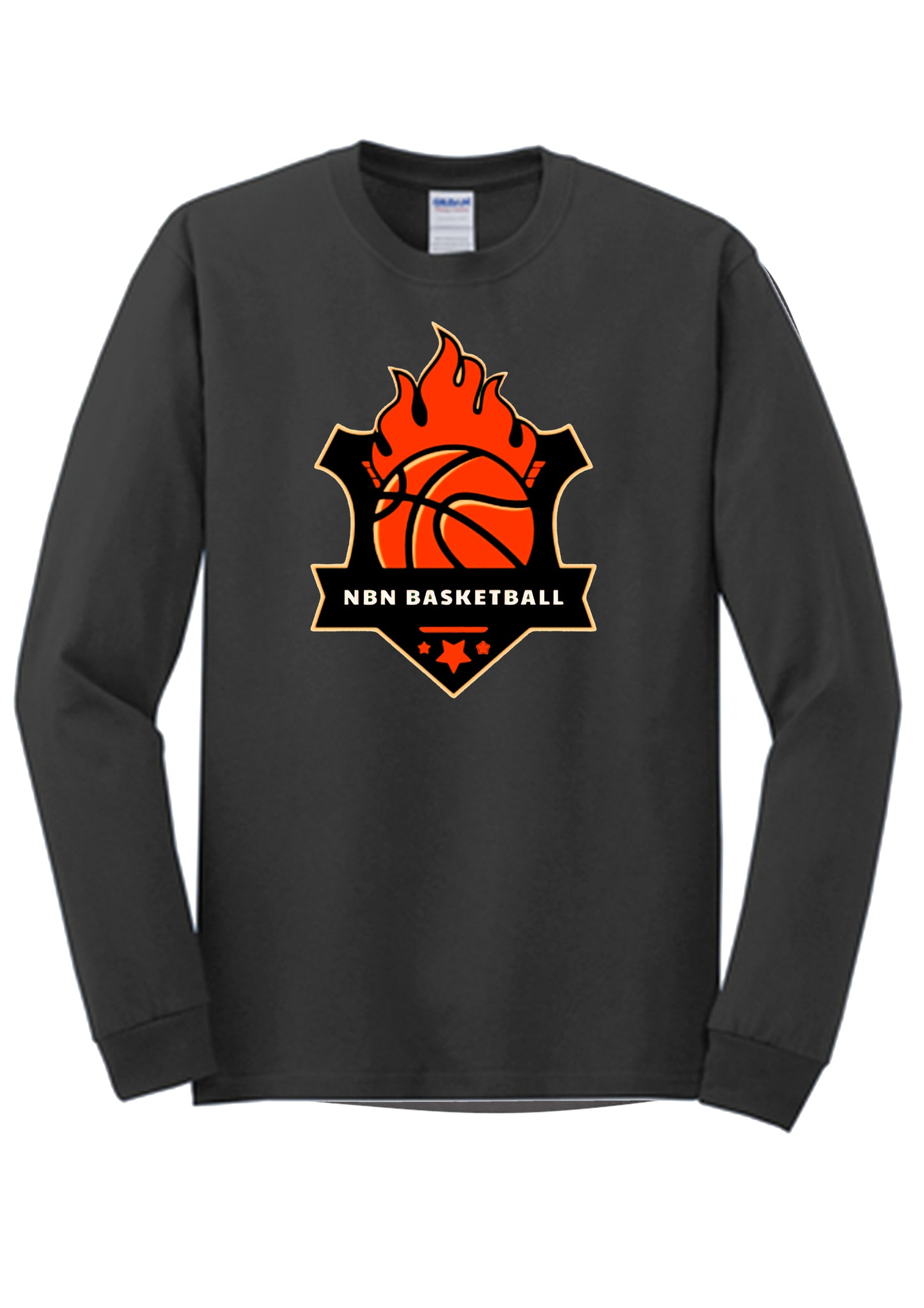 NBN Basketball Long Sleeve Gray Tshirt