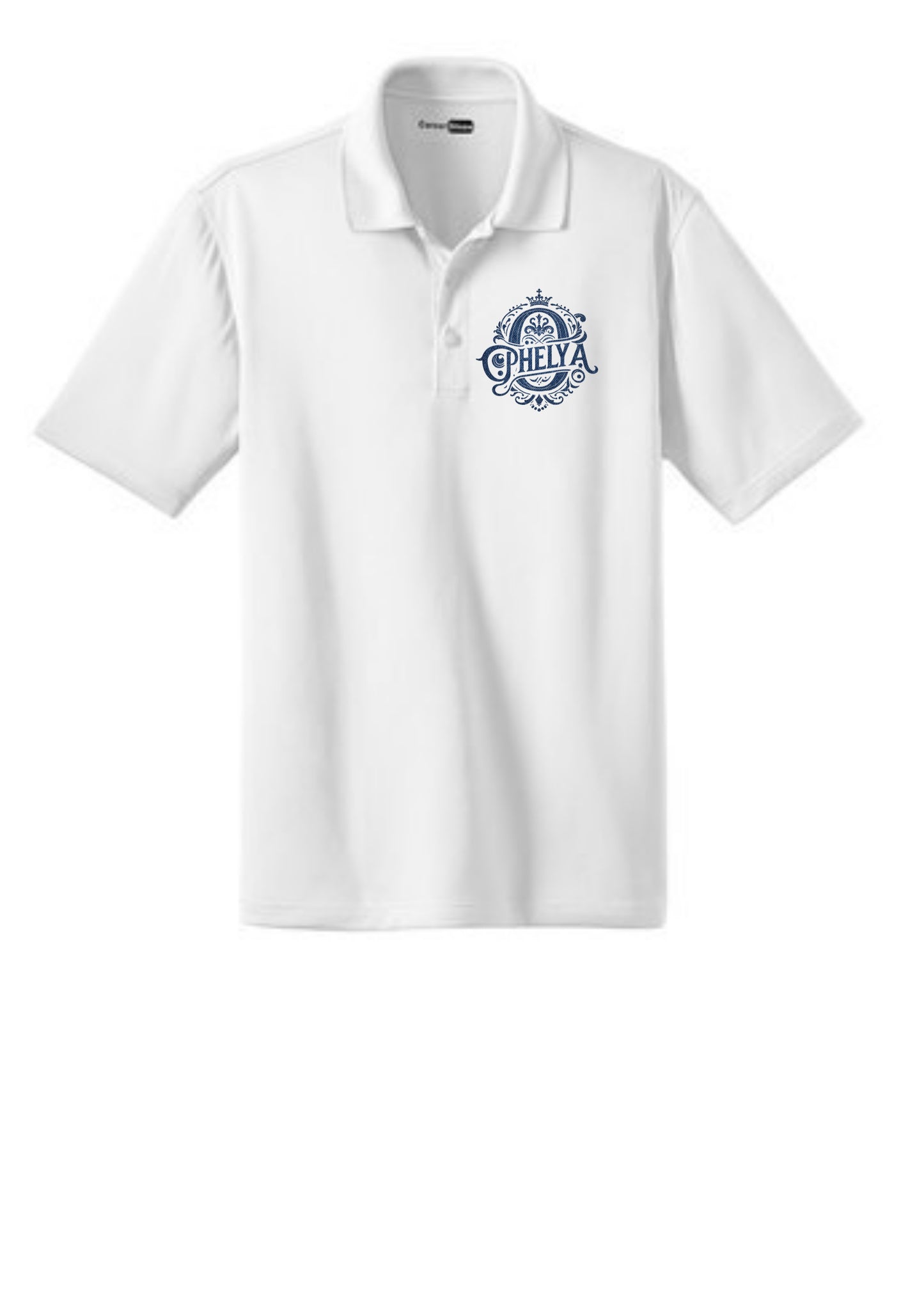 Ophelya Polo White Denim Crown Pocket