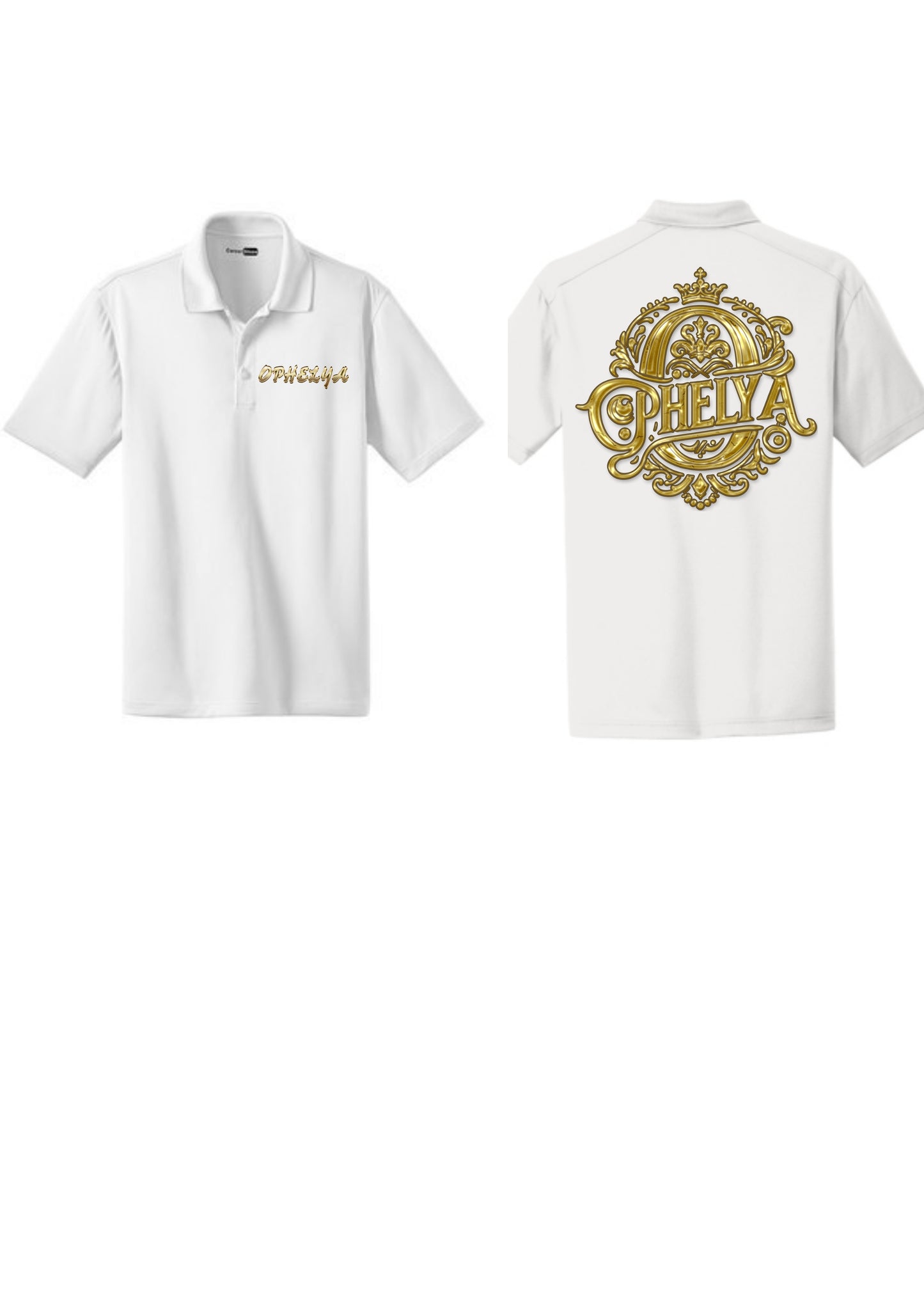 Ophelya Polo White and Gold
