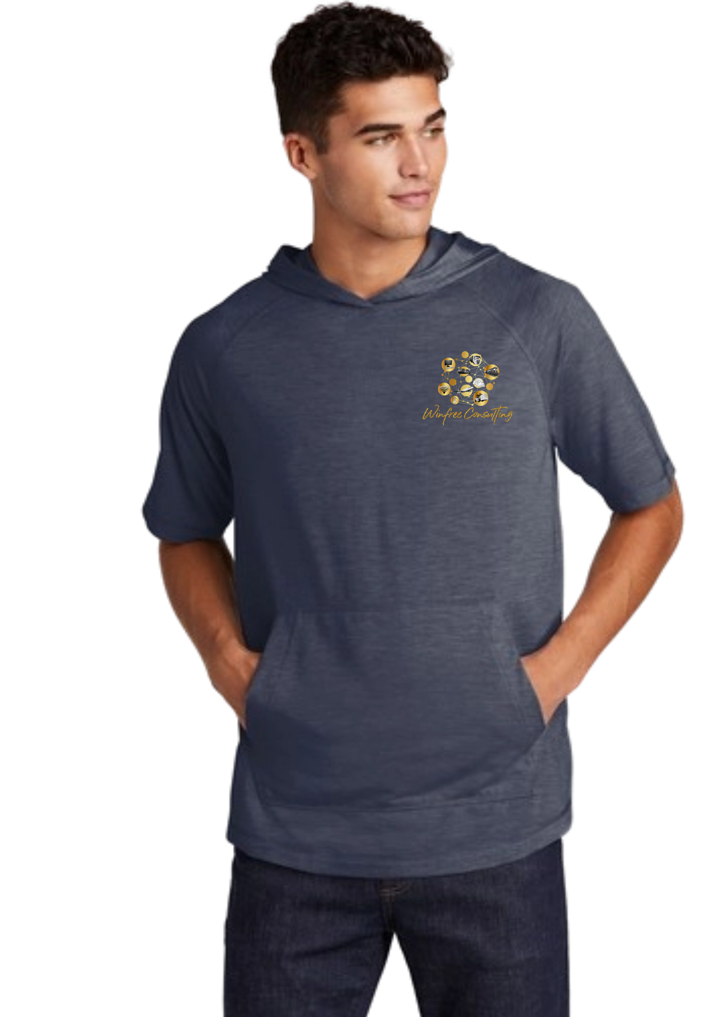Sport-Tek ® PosiCharge ® Tri-Blend Wicking Short Sleeve Hoodie
