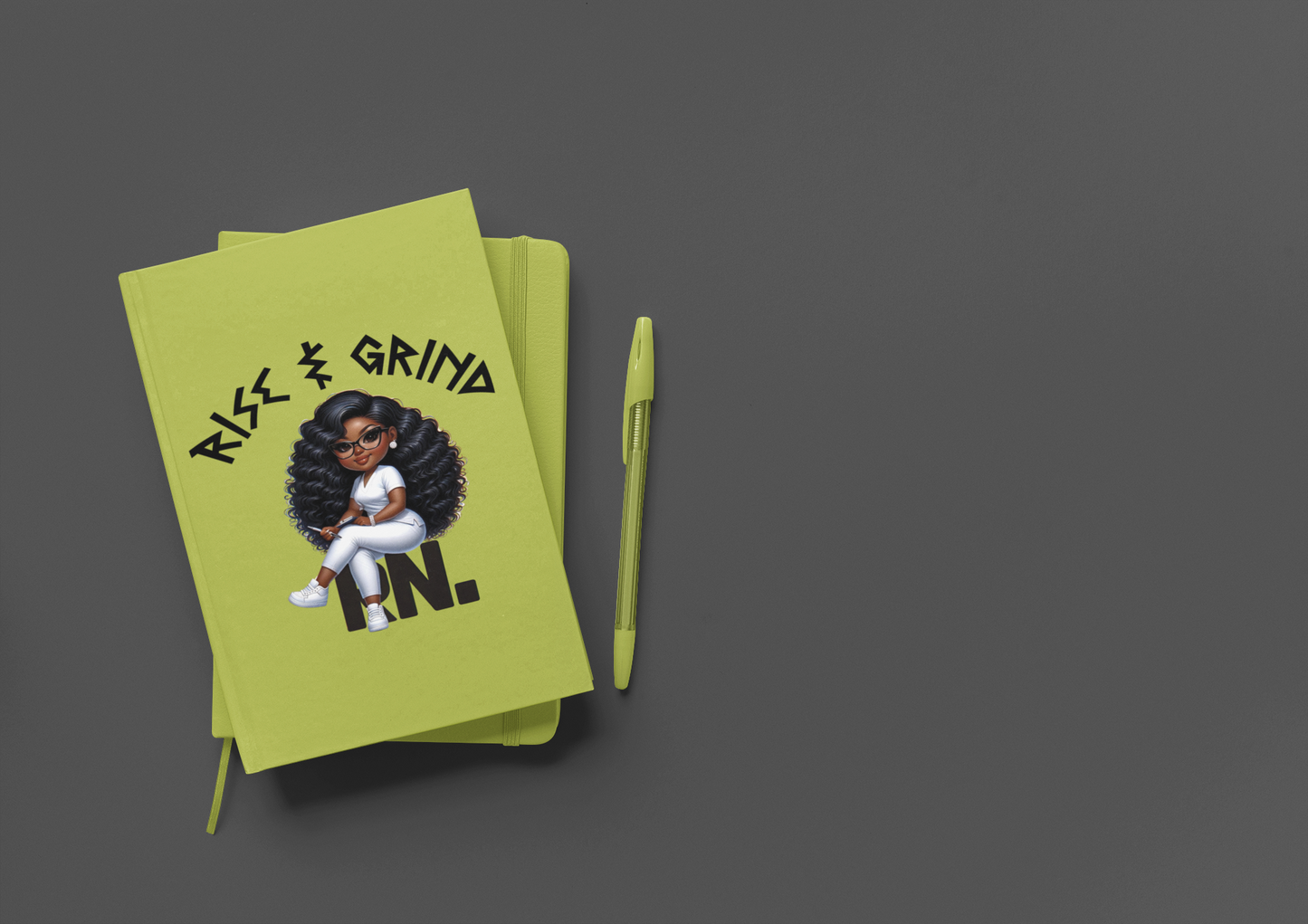 Rise and Grind RN White Journal/Pen Set