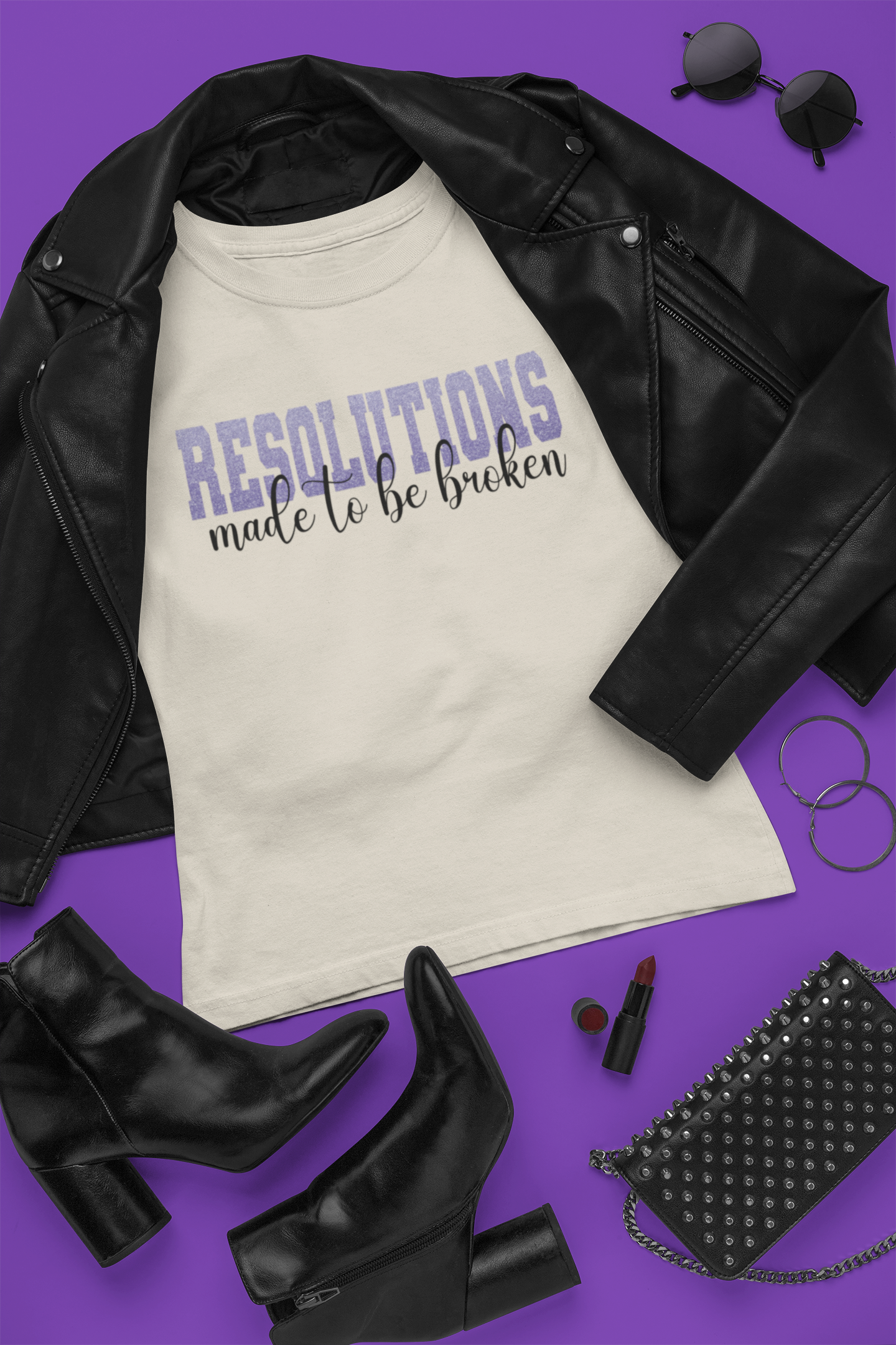 Resolutions Made to Be Broken Purple