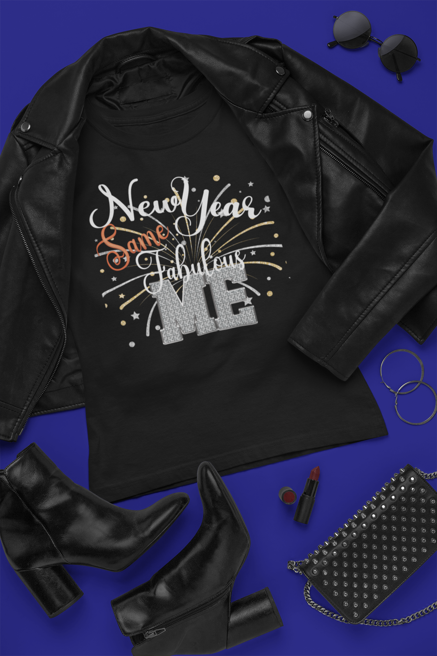 New Year Same Fabulous Me White and Peach