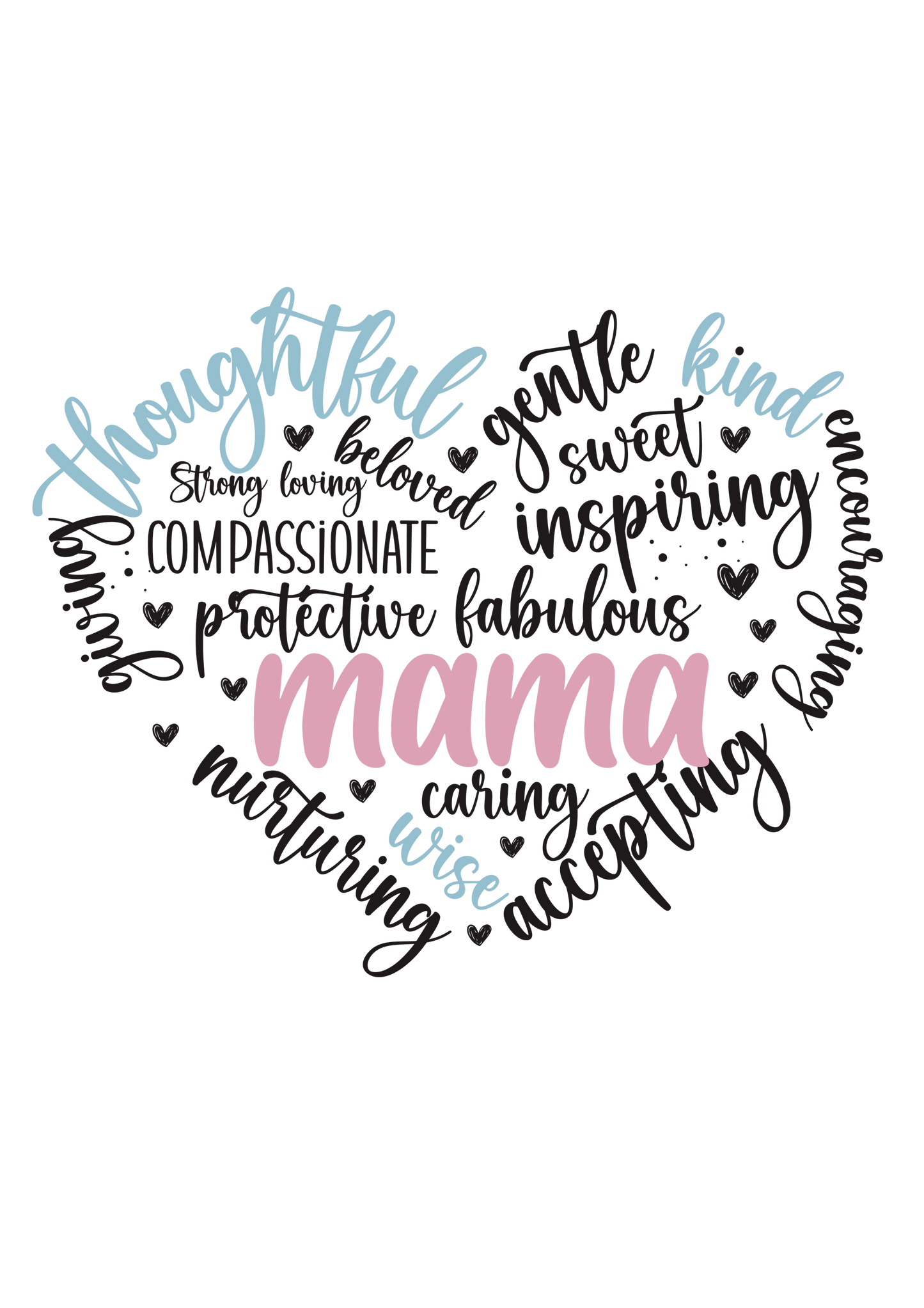 Mama Heart Pink