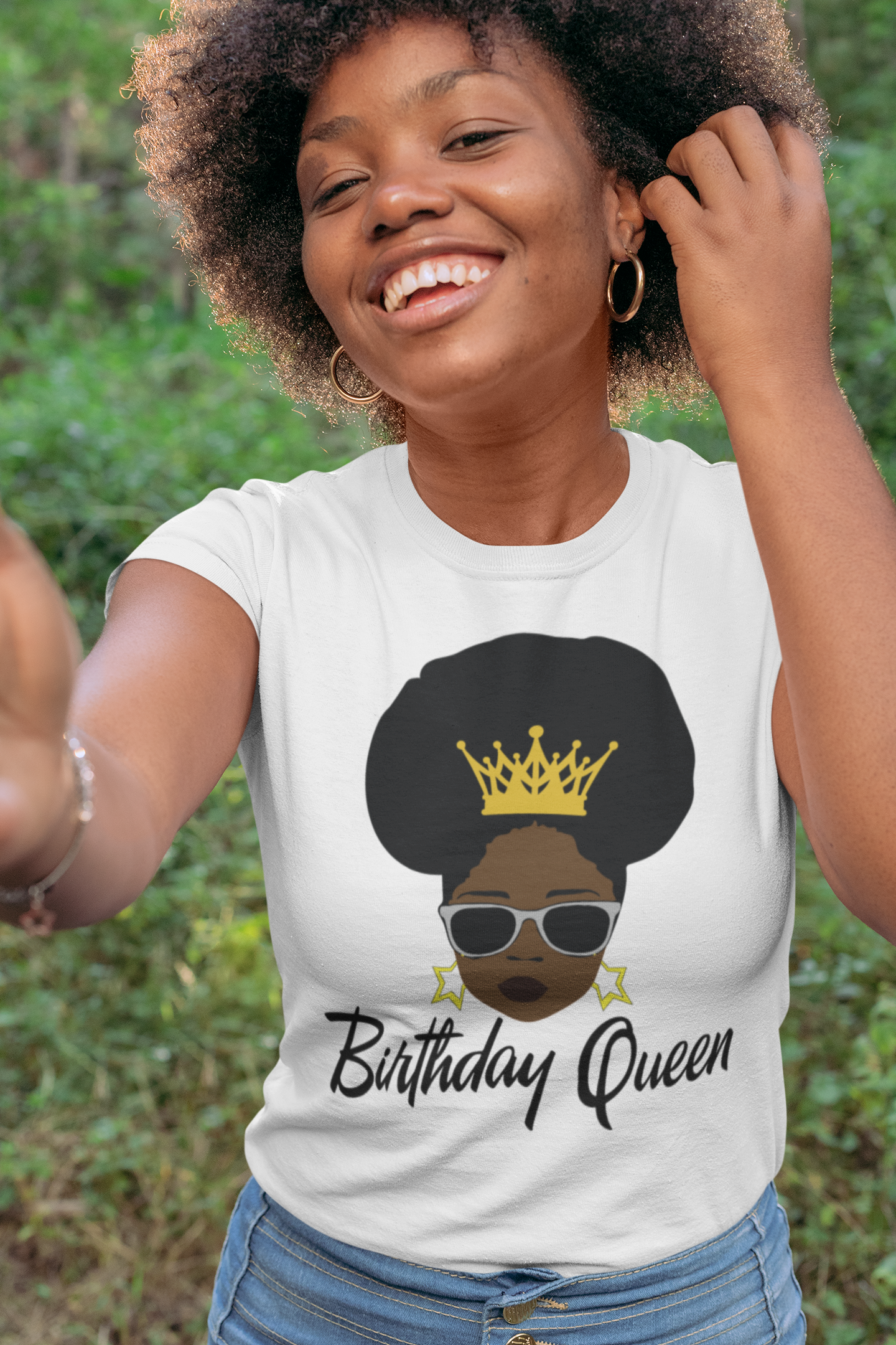 Birthday Queen Afro Puff