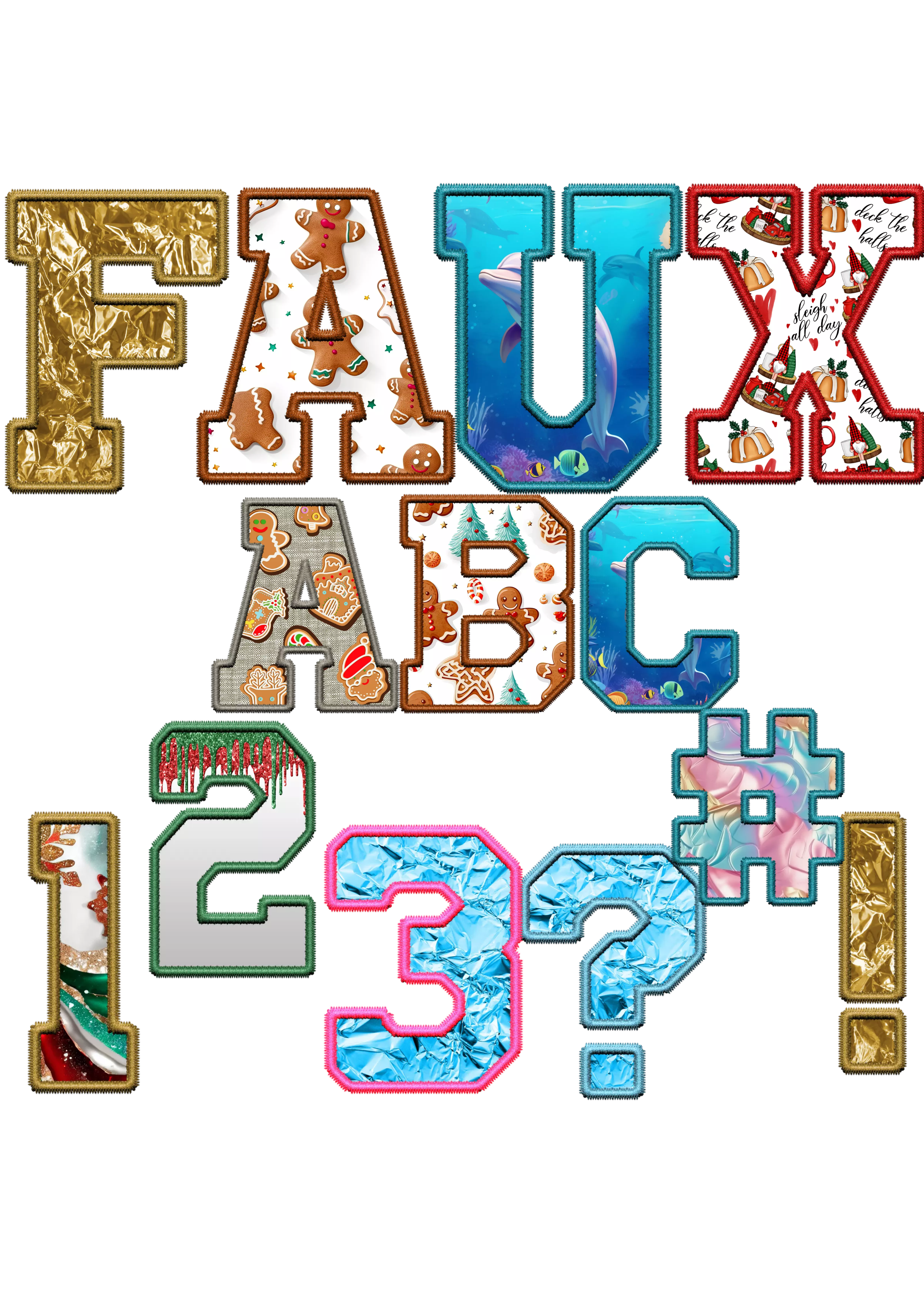 Faux Embroidery Letters – Winfree Apparel®