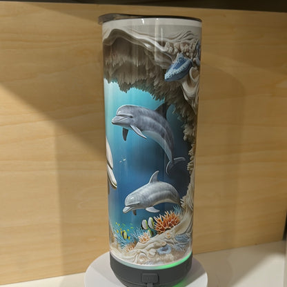 Dolphin 20oz Waterproof Speaker Tumbler