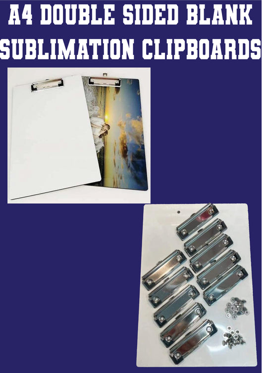 A4 Double Sided Blank Sublimation Clipboards