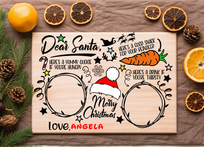 Dear Santa Merry Christmas Tray - UV DTF