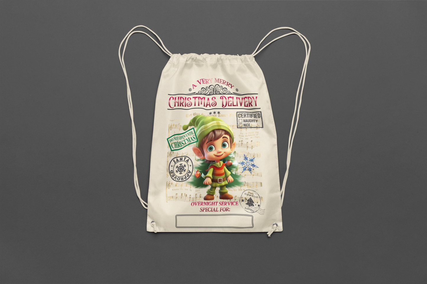 Elf Christmas Santa Bag