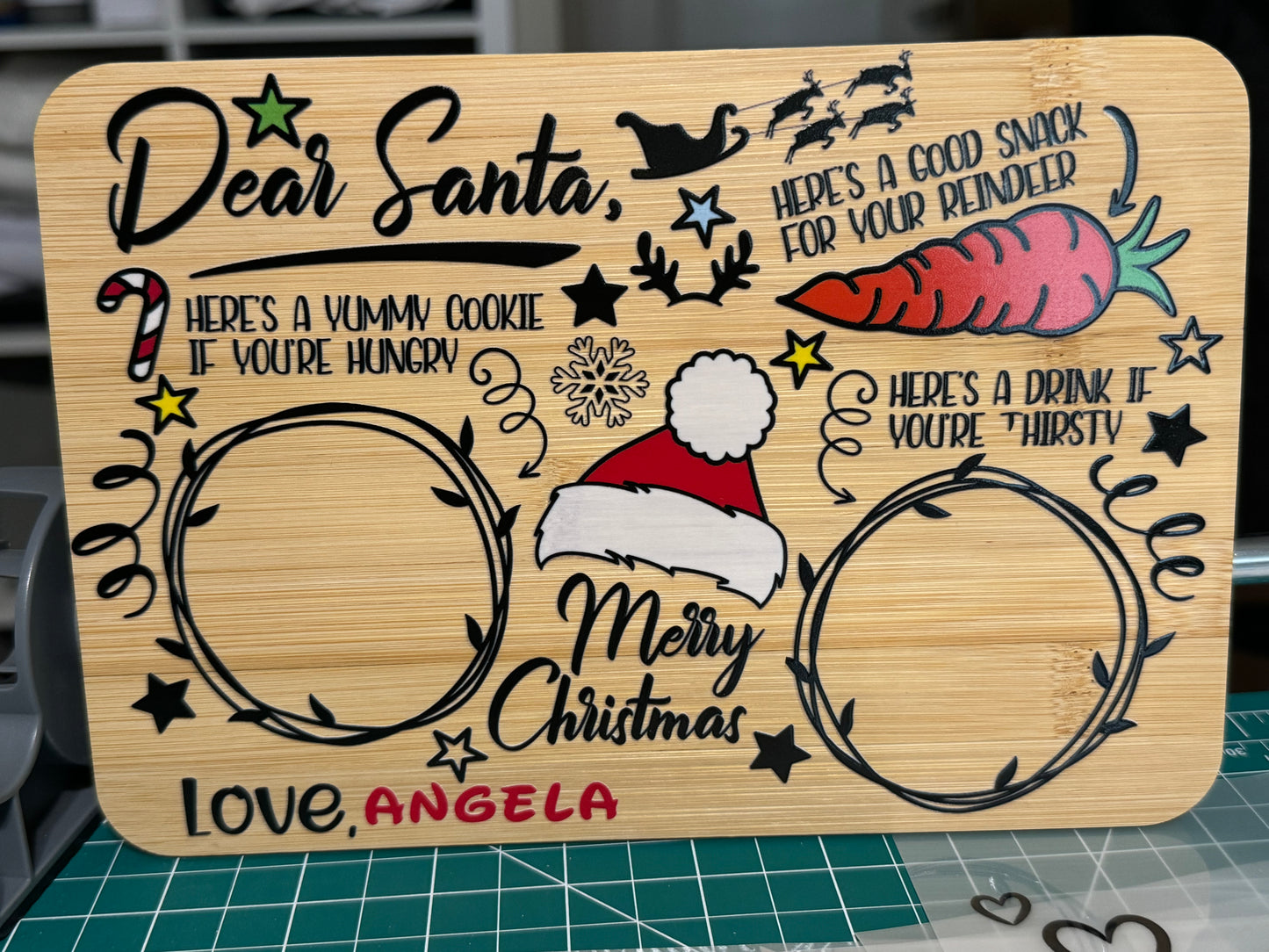 Dear Santa Merry Christmas Tray - UV DTF