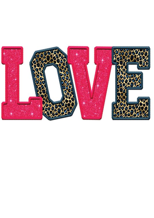 Love Pink Sparkle & Blue Cheetah
