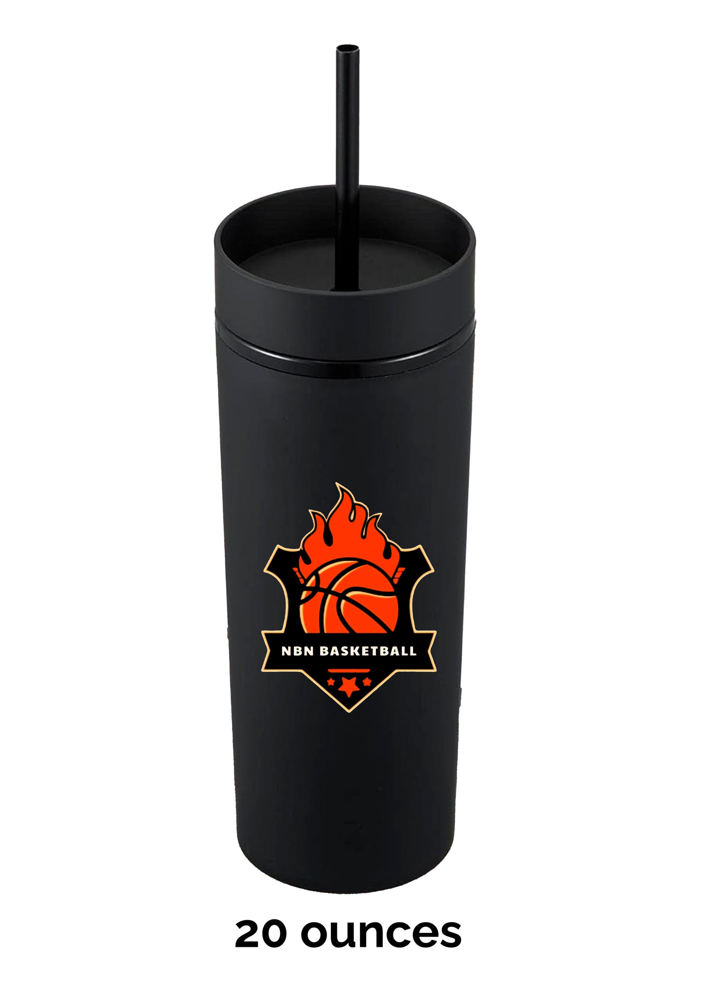 NBN Basketball Black 20oz Tumbler