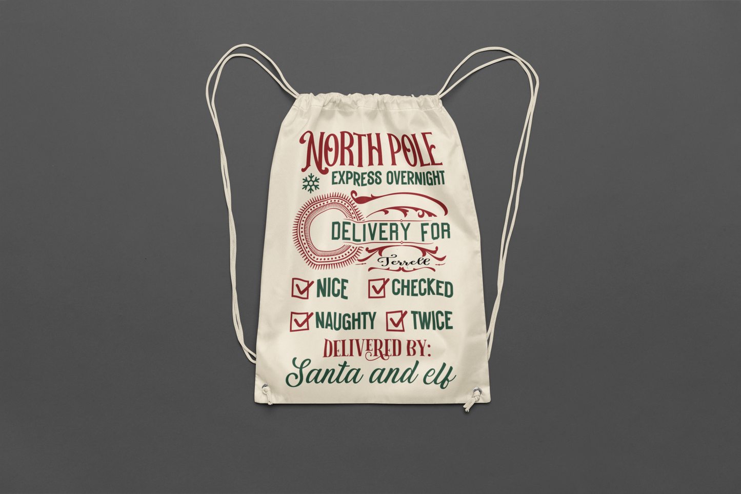 North Pole Express Santa Bag