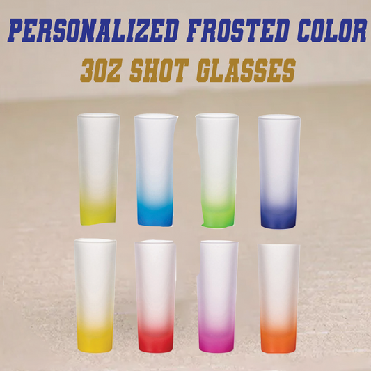 Personalized 3oz Frosted Shot Glasses (Includes Shot Glass)