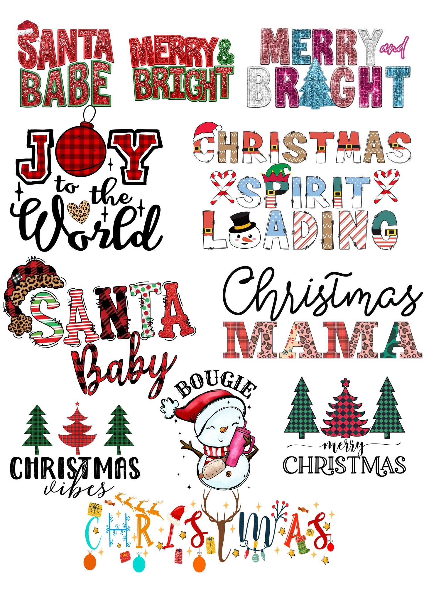 Premade Christmas Gang Sheet