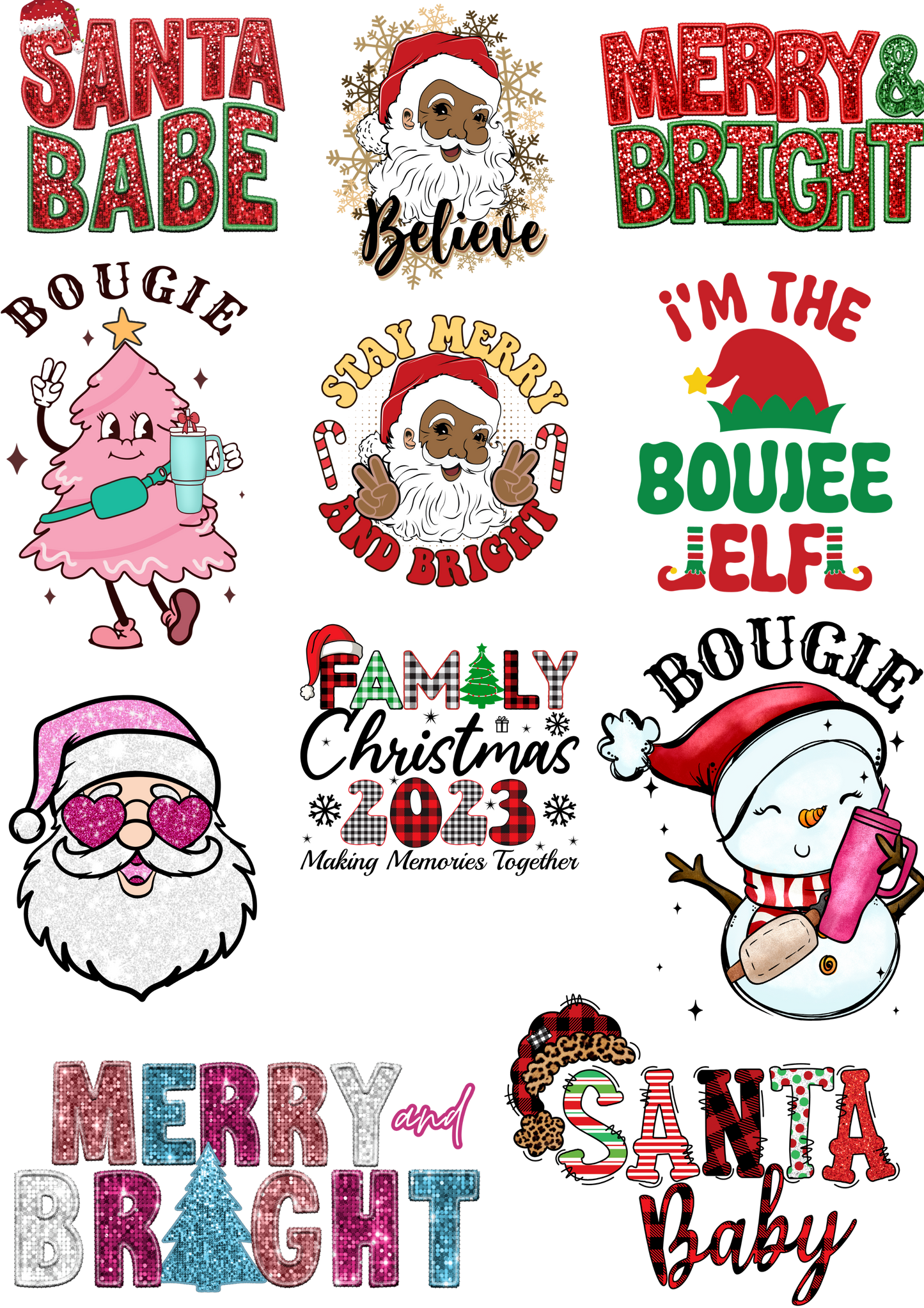 Premade Christmas Gang Sheet 2