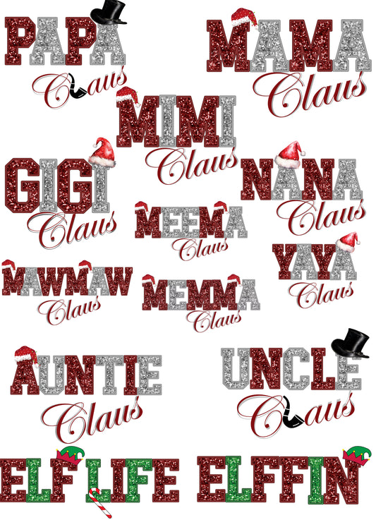 Claus Family Bundle - Digital File Only