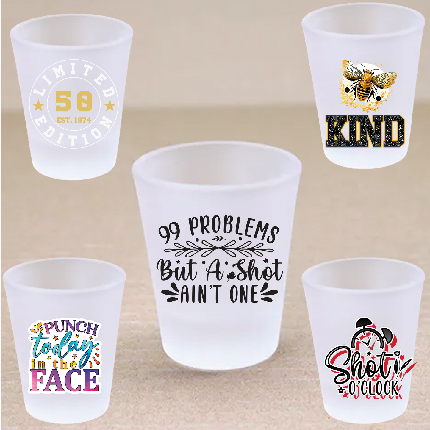 Personalized Shot Glasses (Includes Shot Glass)