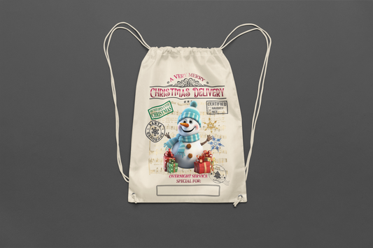 Snowman Christmas Santa Bag