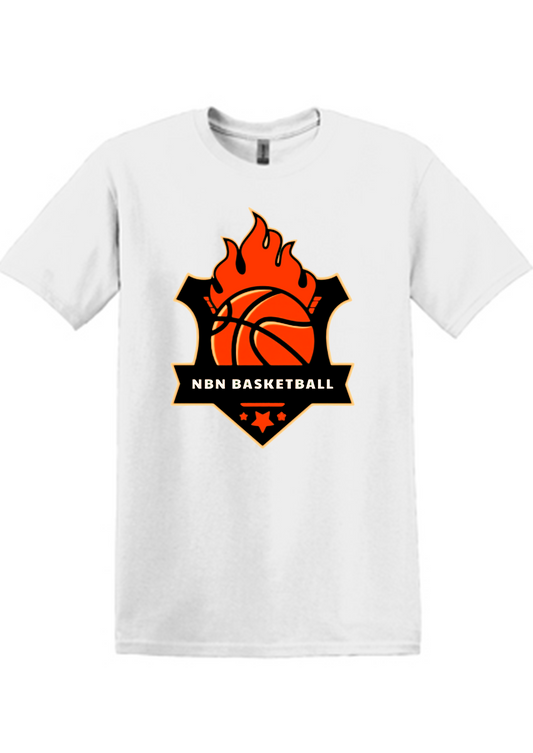 NBN Basketball Short Sleeve White Tshirt