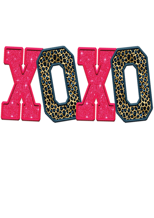 XOXO Pink Sparkle & Blue Cheetah