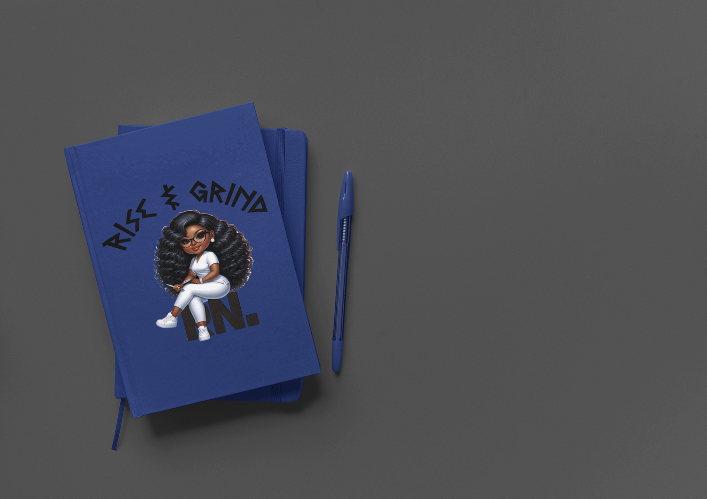 Rise and Grind RN White Journal/Pen Set