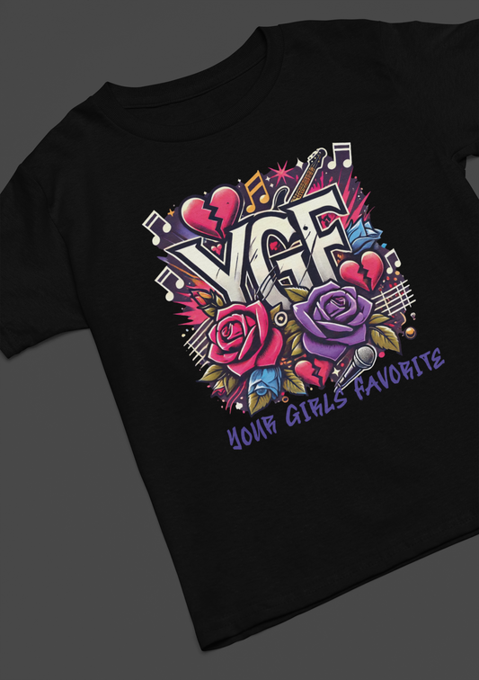 YGF Black Purple Rose T-Shirt