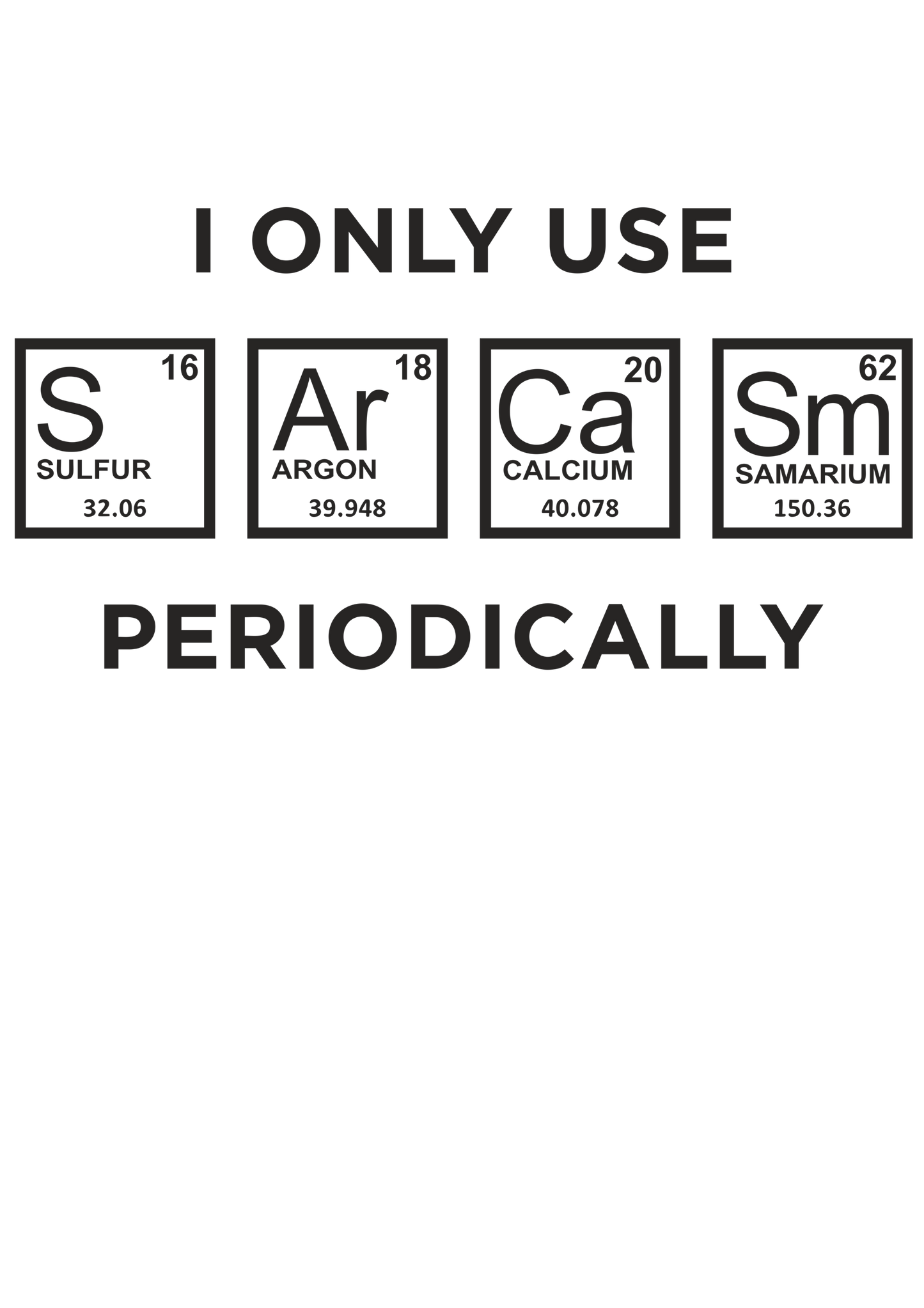 I Only Use Sarcasm Periodically