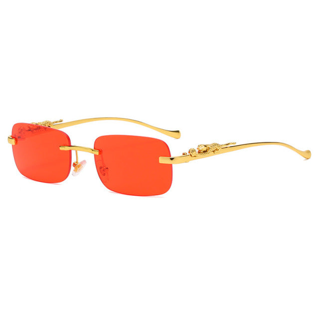 Vintage Rimless Square Sunglasses